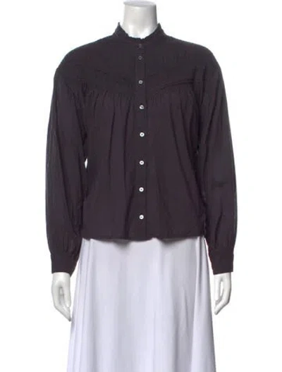 Pre-owned Xirena Long Sleeve Blouse In Blue