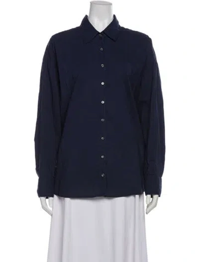 Pre-owned Xirena Long Sleeve Blouse In Blue