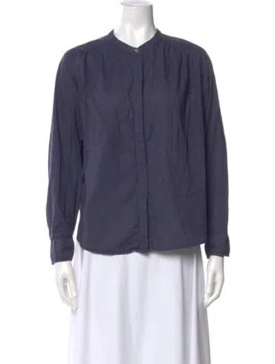 Pre-owned Xirena Long Sleeve Blouse In Blue