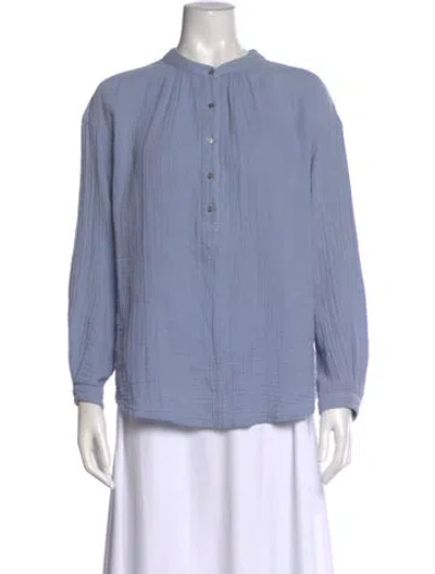 Pre-owned Xirena Long Sleeve Blouse In Blue
