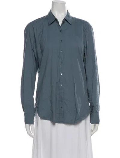 Pre-owned Xirena Long Sleeve Blouse In Blue
