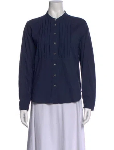 Pre-owned Xirena Long Sleeve Blouse In Blue