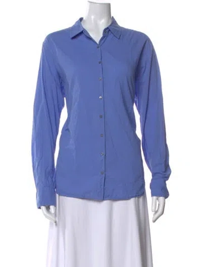 Pre-owned Xirena Long Sleeve Blouse In Blue