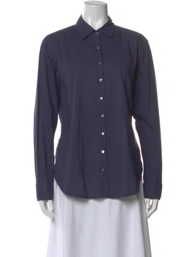 Pre-owned Xirena Long Sleeve Blouse In Blue