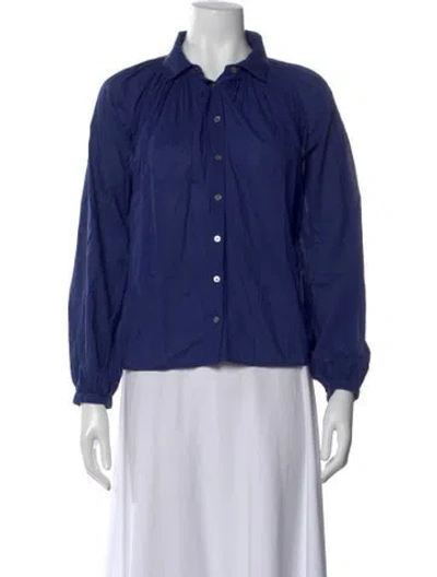 Pre-owned Xirena Long Sleeve Blouse In Blue