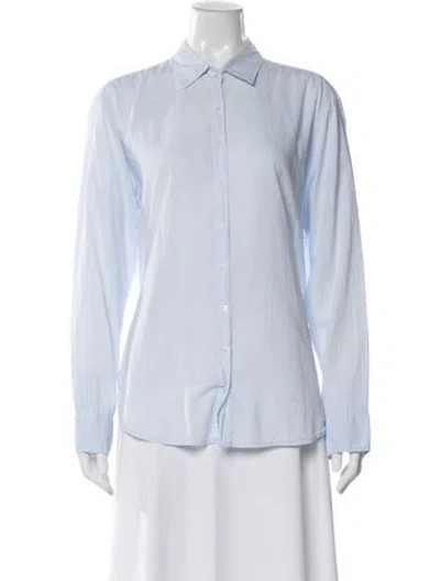 Pre-owned Xirena Long Sleeve Blouse In Blue