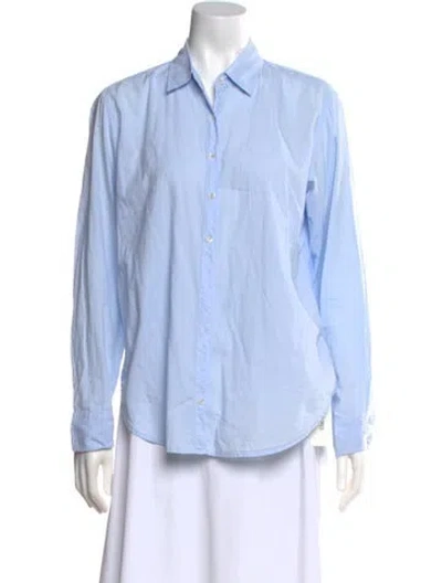 Pre-owned Xirena Long Sleeve Blouse In Blue