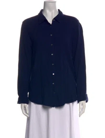 Pre-owned Xirena Long Sleeve Blouse In Blue