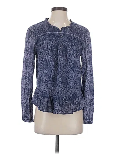 Pre-owned Xirena Long Sleeve Blouse In Blue