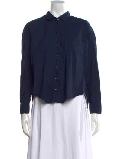 Pre-owned Xirena Long Sleeve Blouse In Blue