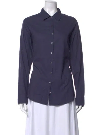 Pre-owned Xirena Long Sleeve Blouse In Blue