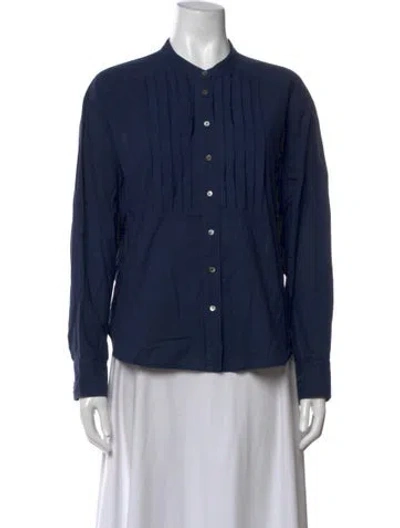 Pre-owned Xirena Long Sleeve Blouse In Blue