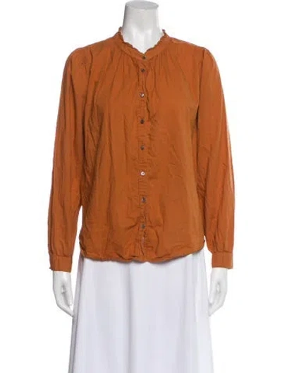 Pre-owned Xirena Long Sleeve Blouse In Brown