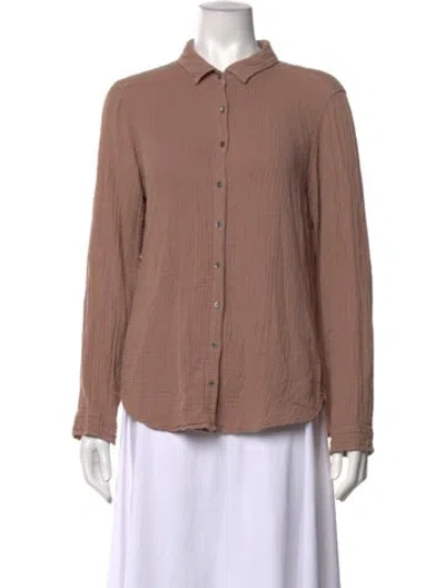 Pre-owned Xirena Long Sleeve Blouse In Brown