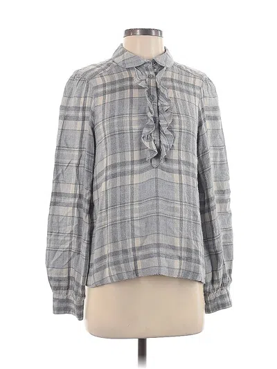 Pre-owned Xirena Long Sleeve Blouse In Gray