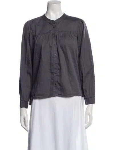 Pre-owned Xirena Long Sleeve Blouse In Gray