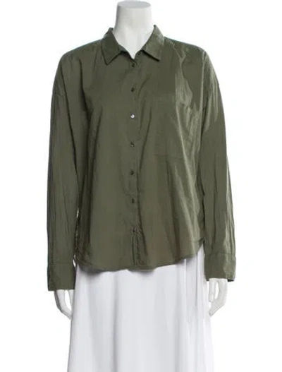 Pre-owned Xirena Long Sleeve Blouse In Green