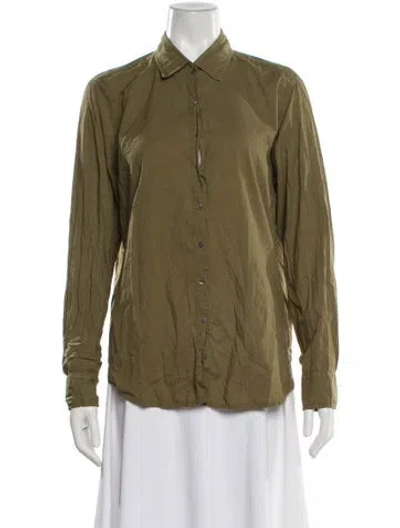 Pre-owned Xirena Long Sleeve Blouse In Green