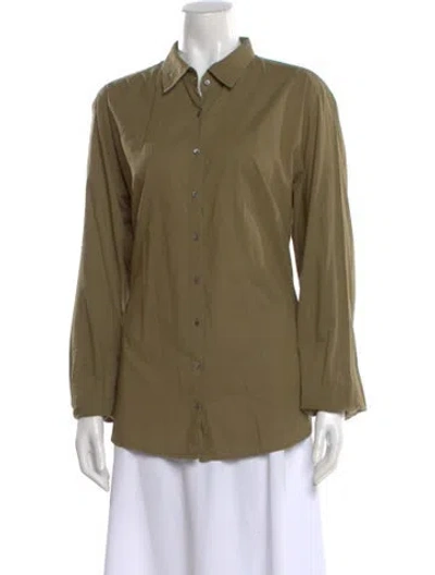 Pre-owned Xirena Long Sleeve Blouse In Green