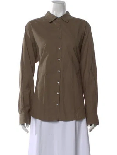 Pre-owned Xirena Long Sleeve Blouse In Green