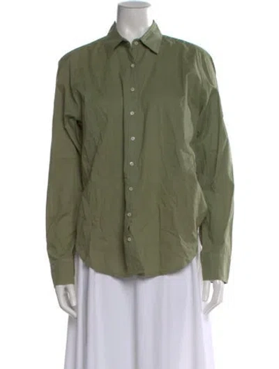 Pre-owned Xirena Long Sleeve Blouse In Green