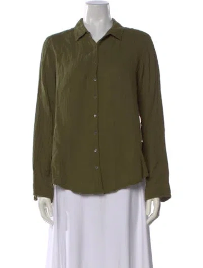 Pre-owned Xirena Long Sleeve Blouse In Green