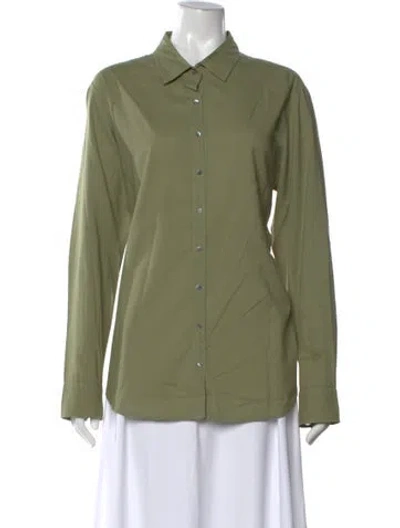 Pre-owned Xirena Long Sleeve Blouse In Green