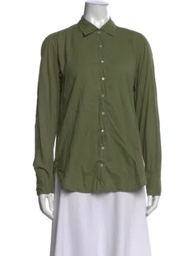 Pre-owned Xirena Long Sleeve Blouse In Green