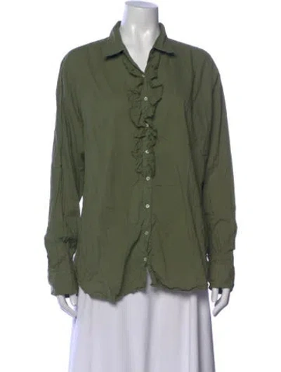 Pre-owned Xirena Long Sleeve Blouse In Green