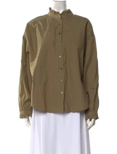 Pre-owned Xirena Long Sleeve Blouse In Green