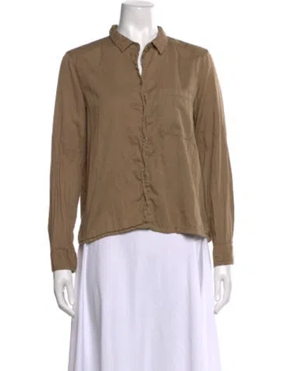 Pre-owned Xirena Long Sleeve Blouse In Green
