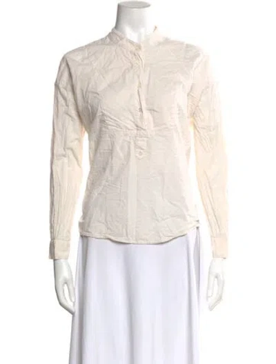 Pre-owned Xirena Long Sleeve Blouse In Neutral