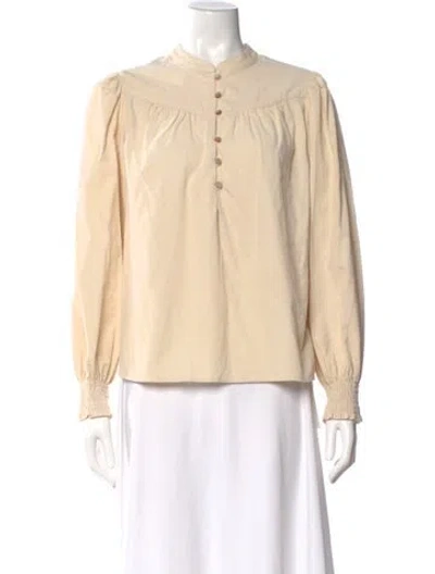 Pre-owned Xirena Long Sleeve Blouse In Neutral
