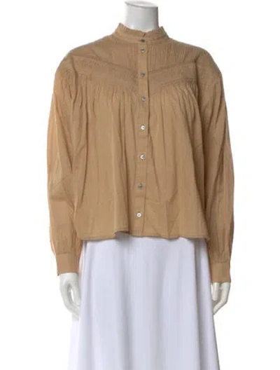 Pre-owned Xirena Long Sleeve Blouse In Neutral