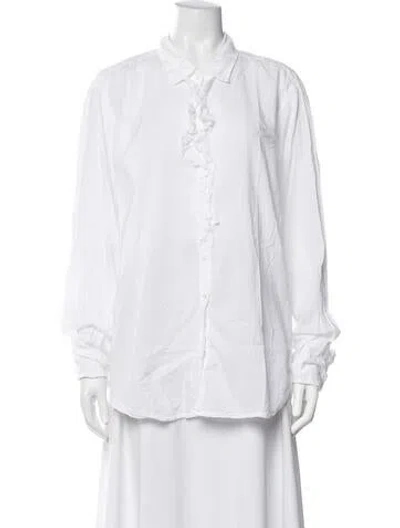 Pre-owned Xirena Long Sleeve Blouse In Neutrals/white