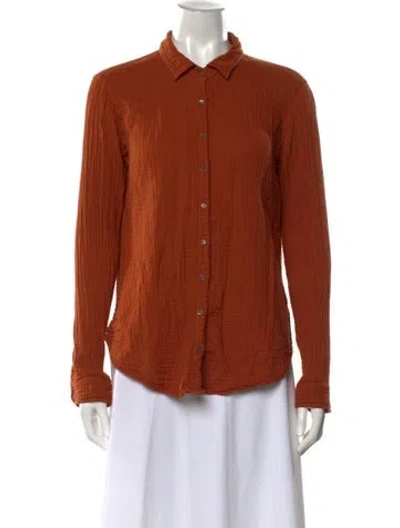 Pre-owned Xirena Long Sleeve Blouse In Orange