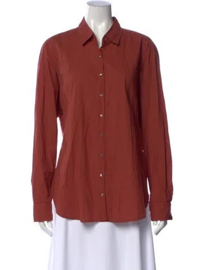Pre-owned Xirena Long Sleeve Blouse In Orange