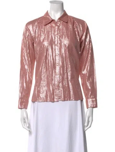 Pre-owned Xirena Long Sleeve Blouse In Pink