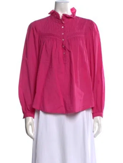 Pre-owned Xirena Long Sleeve Blouse In Pink