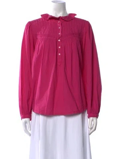 Pre-owned Xirena Long Sleeve Blouse In Pink