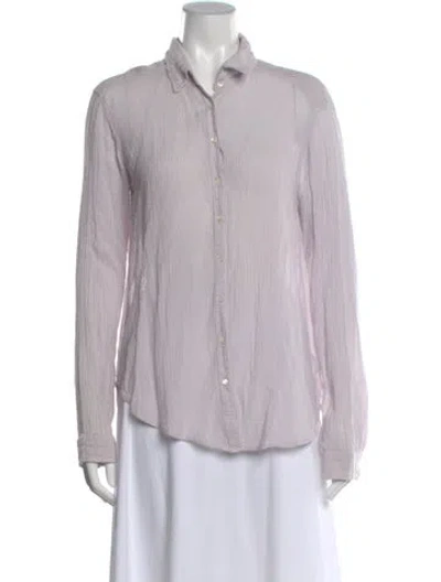 Pre-owned Xirena Long Sleeve Blouse In Purple