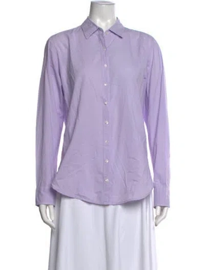Pre-owned Xirena Long Sleeve Blouse In Purple