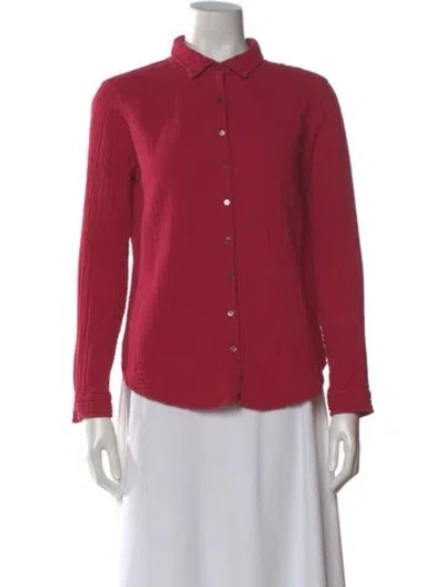 Pre-owned Xirena Long Sleeve Blouse In Red