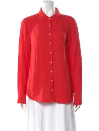 Pre-owned Xirena Long Sleeve Blouse In Red