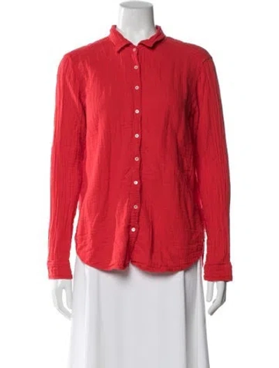 Pre-owned Xirena Long Sleeve Blouse In Red
