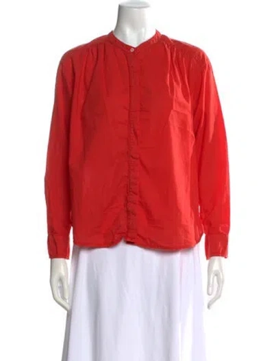 Pre-owned Xirena Long Sleeve Blouse In Red