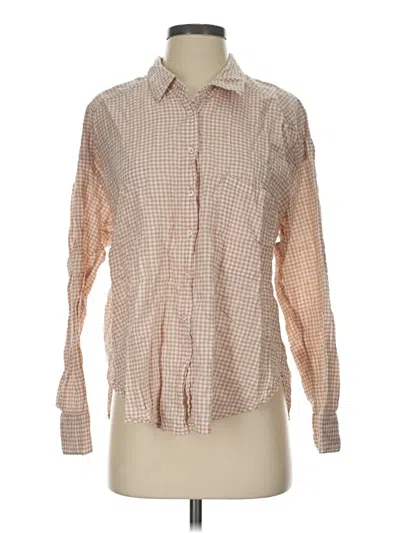 Pre-owned Xirena Long Sleeve Blouse In Tan