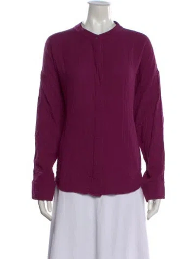 Pre-owned Xirena Long Sleeve Blouse W/ Tags In Burgundy