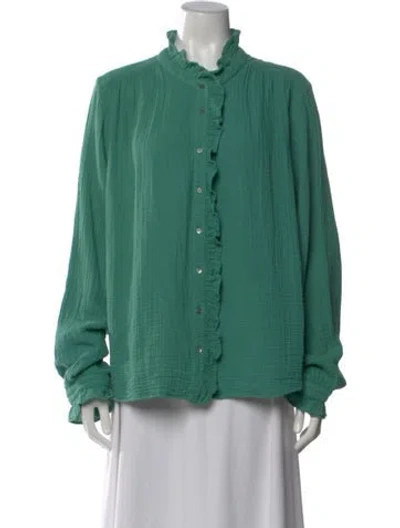 Pre-owned Xirena Long Sleeve Blouse W/ Tags In Green