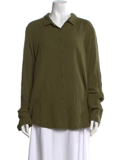 Pre-owned Xirena Long Sleeve Blouse W/ Tags In Green